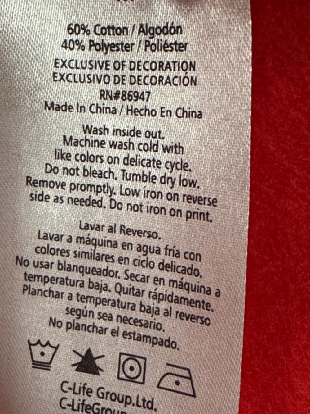 Disney Stitch Christmas Sweatshirt Red Holiday Graphic Pullover - Picture 7 of 7